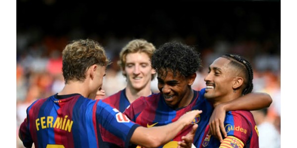 Barcelona 5-0 Valencia CF og sikret seg dermed sin fjerde seier på rad